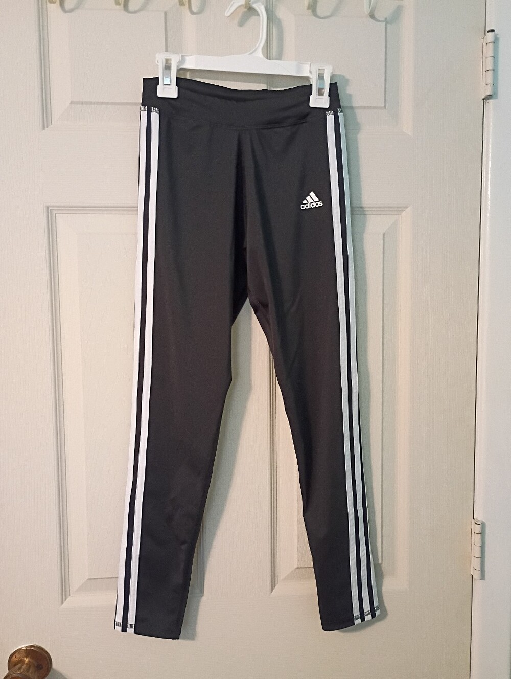 Adidas Girls 3-Stripe Aeroready Leggings - Size L (14)